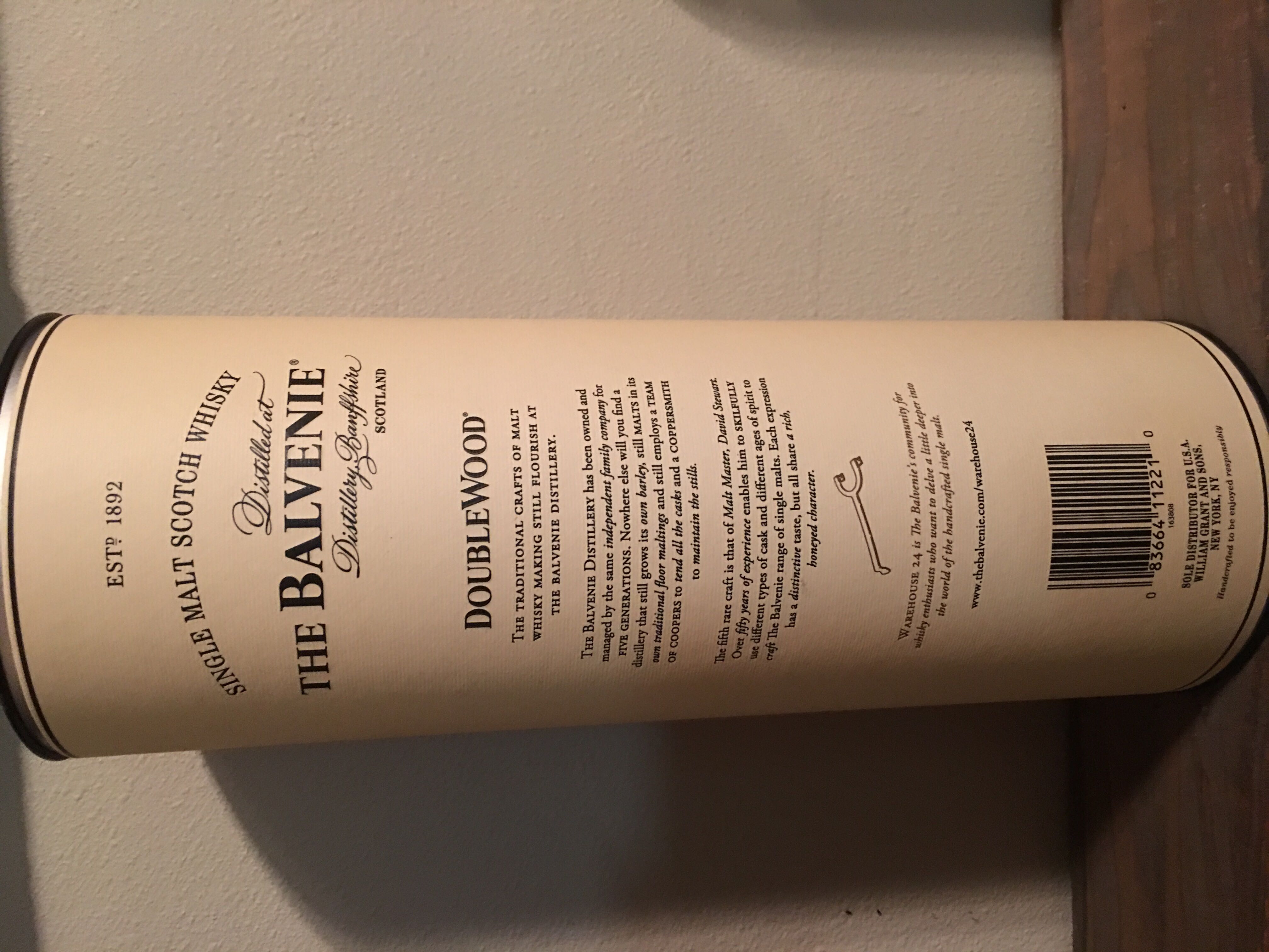 Balvenie Doublewood 12 Year Old - The Balvenie Distillery (750 mL) alcohol collectible [Barcode 083664112210] - Main Image 2