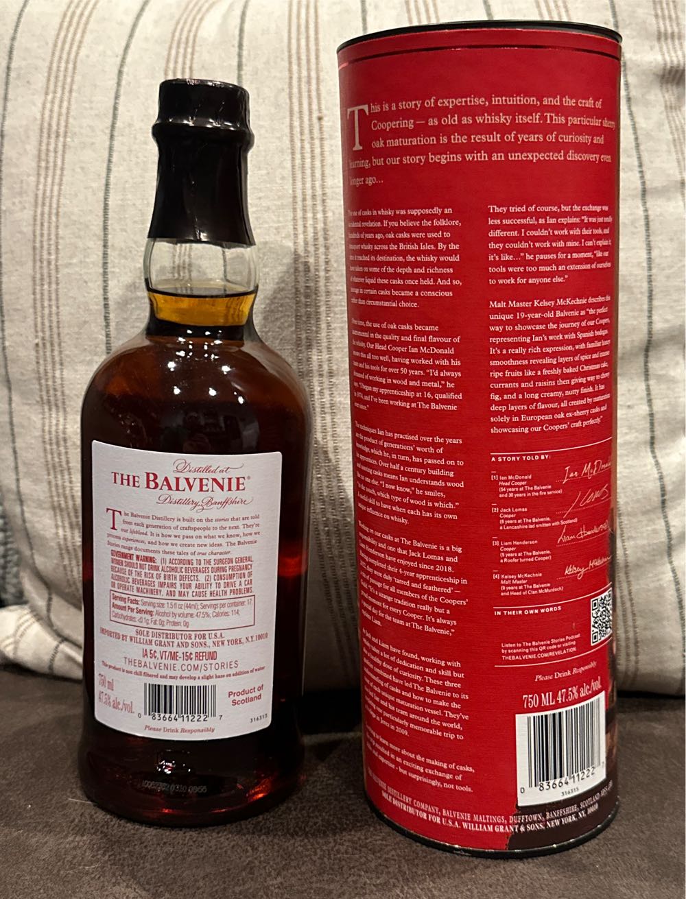The Balevnie A Revelation Of Cask & Character 19yrs - The Balvenie Distillery (750 mL) alcohol collectible [Barcode 083664112227] - Main Image 2