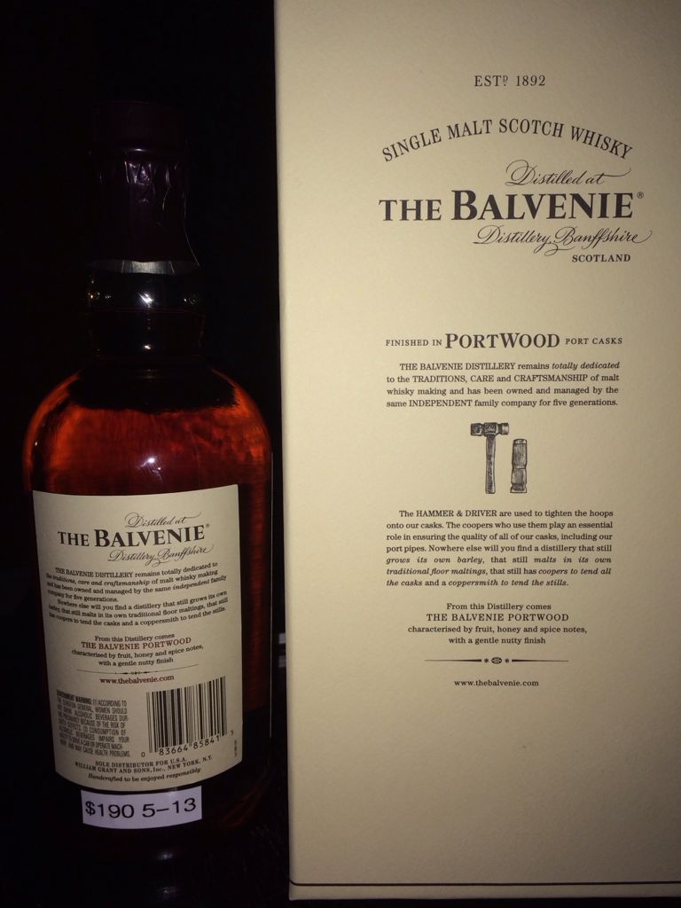Balvenie Portwood 21 Yrs. - The Balvenie Distillery (750mL) alcohol collectible [Barcode 083664858415] - Main Image 2