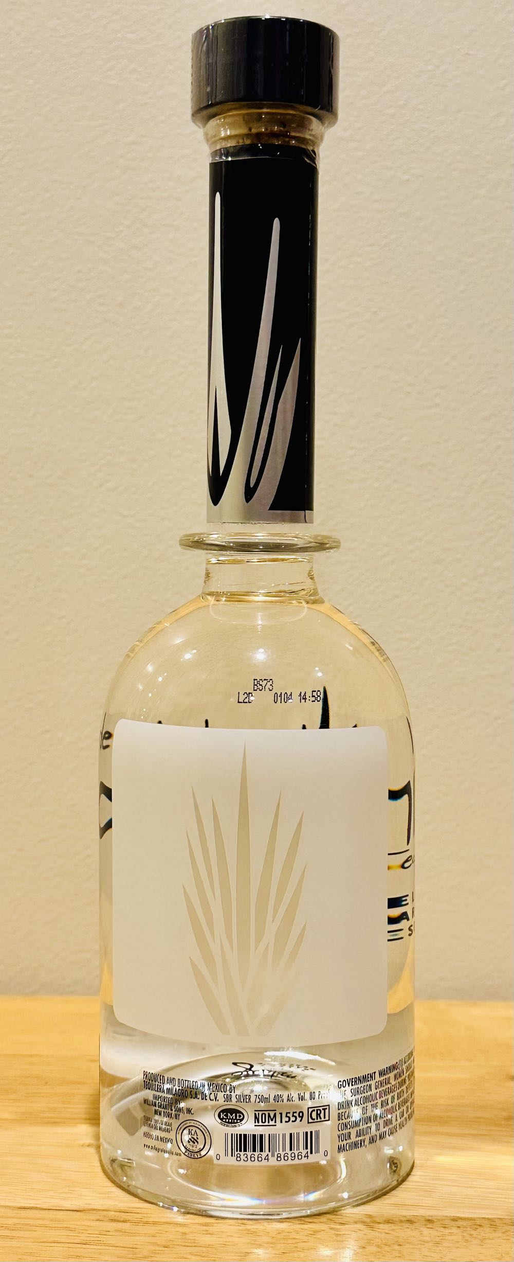 Leyenda Del Milagro Silver Tequila Select Barrel Reserve - Tequilera Milagro, S.A. de C.V. (750 mL) alcohol collectible [Barcode 083664869640] - Main Image 3