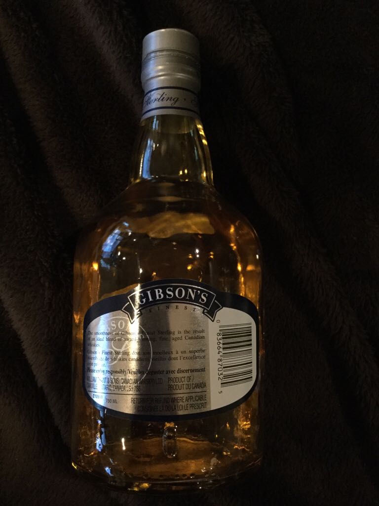 Gibson’s Finest Sterling - William Grant & Sons Limited (750 mL) alcohol collectible [Barcode 083664870325] - Main Image 2