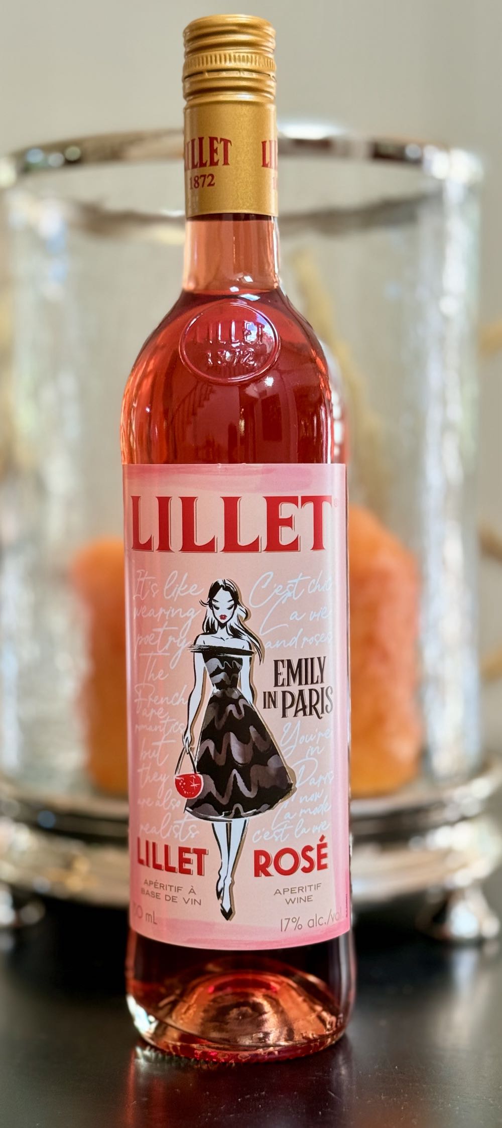 Lillet Rose French Aperitif Wine - Lillet Freres Podensac (750 mL) alcohol collectible [Barcode 083664872589] - Main Image 3