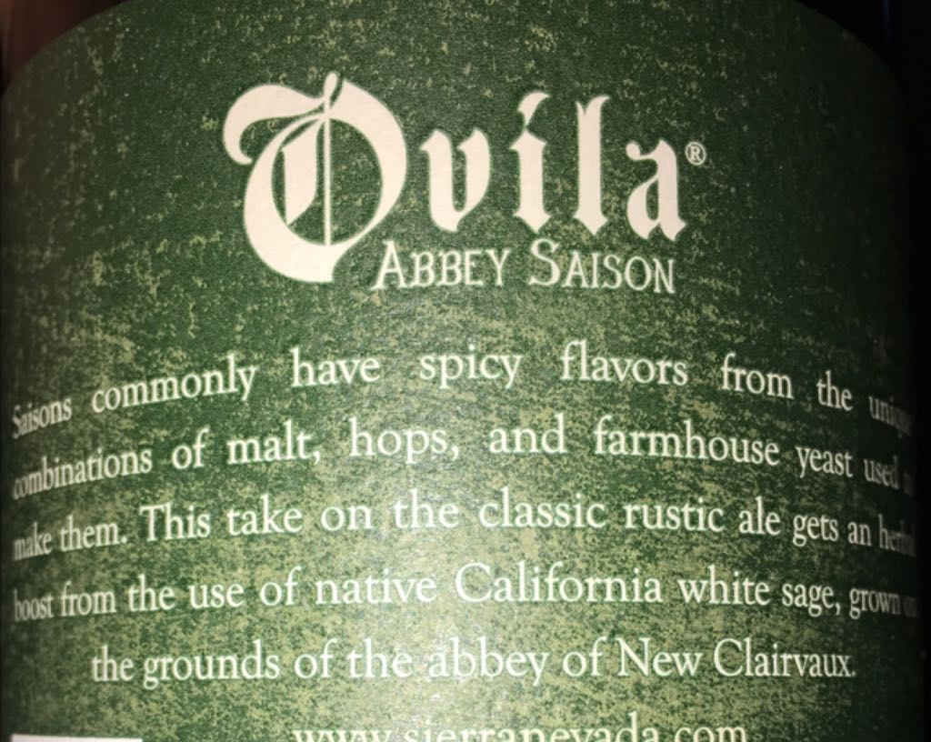 Belgian-Style Abbey Saison - Sierra Nevada Brewing Co (25.4 fl. oz.) alcohol collectible [Barcode 083783430028] - Main Image 2