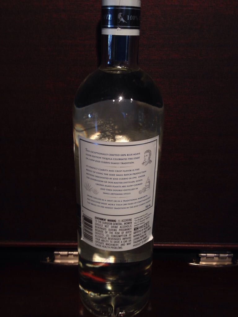 Jose Cuervo Tradicional Silver Tequila - Jose Cuervo alcohol collectible [Barcode 083960726999] - Main Image 2