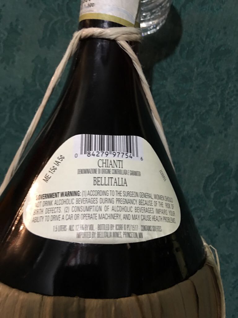 Chianti - Bellitlia (1.5 mL) alcohol collectible [Barcode 084279977546] - Main Image 2