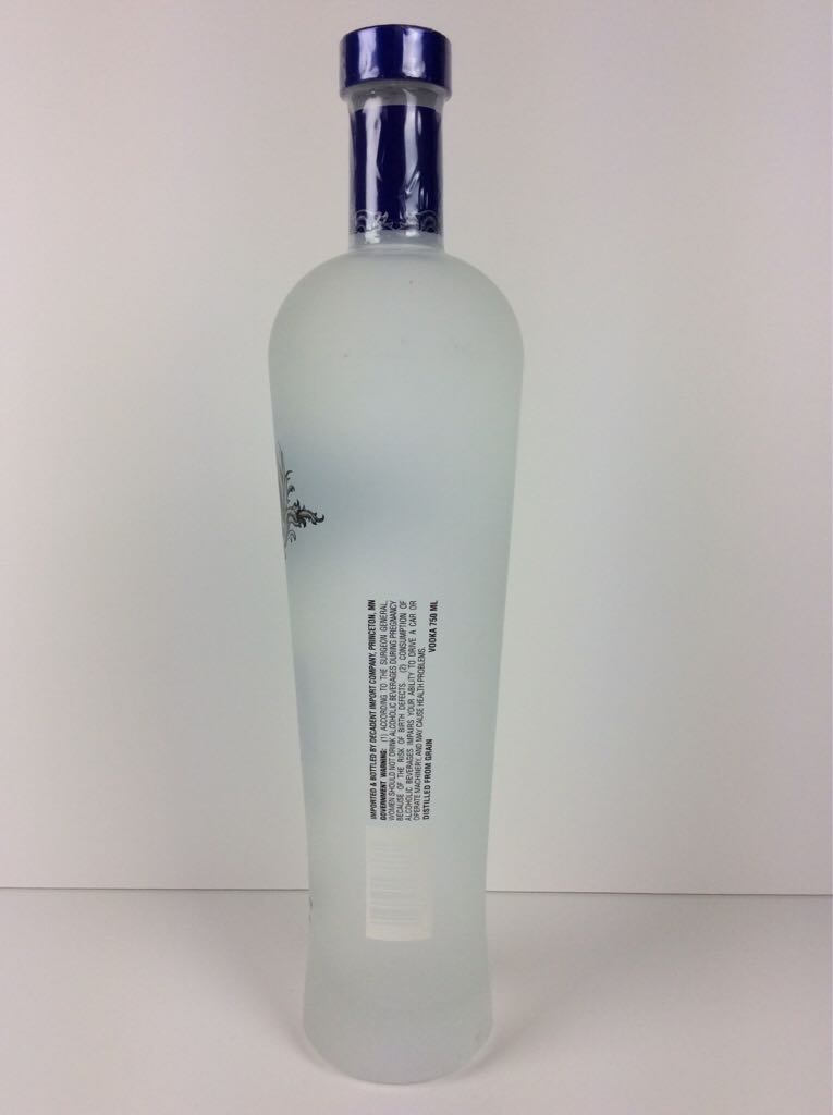 Decadent Vodka - Decadent Import Company (750mL) alcohol collectible [Barcode 084279986661] - Main Image 2