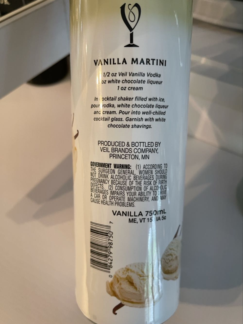 Vodka, Veil Vanilla - Veil Brands (750 mL) alcohol collectible [Barcode 084279988900] - Main Image 2