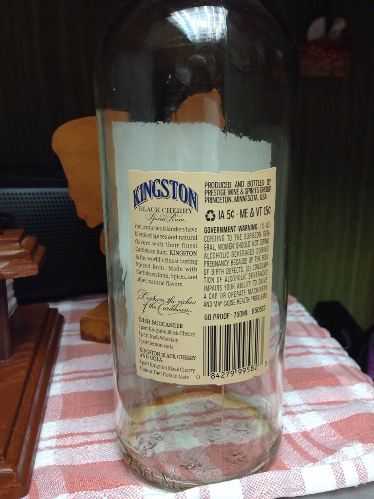 Black Cherry Spiced Rum - Kingston (750 mL) alcohol collectible [Barcode 084279995823] - Main Image 2