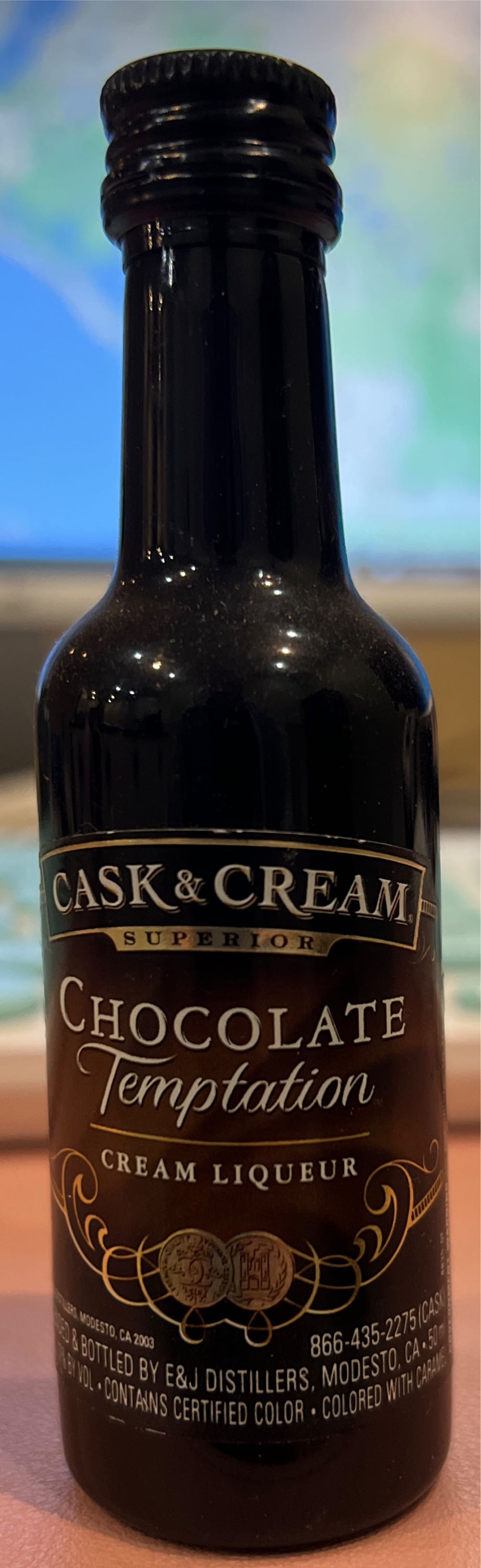 Cask & Cream Chocolate Temptation - E&J Distillers (750 mL) alcohol collectible [Barcode 085000012376] - Main Image 2