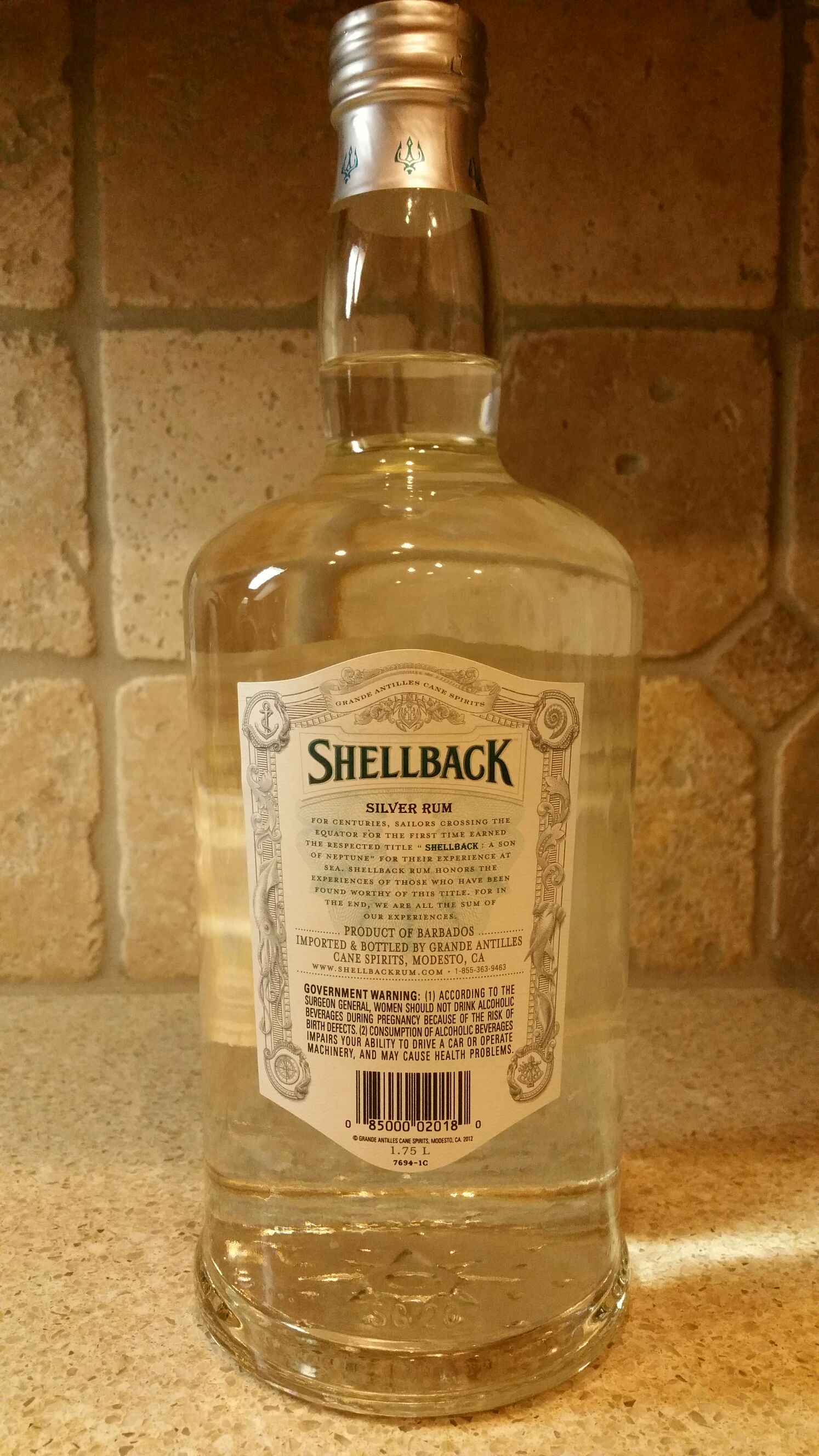 Shellback Silver - Grande Antilles Cane Spirits (1750 mL) alcohol collectible [Barcode 085000020180] - Main Image 2