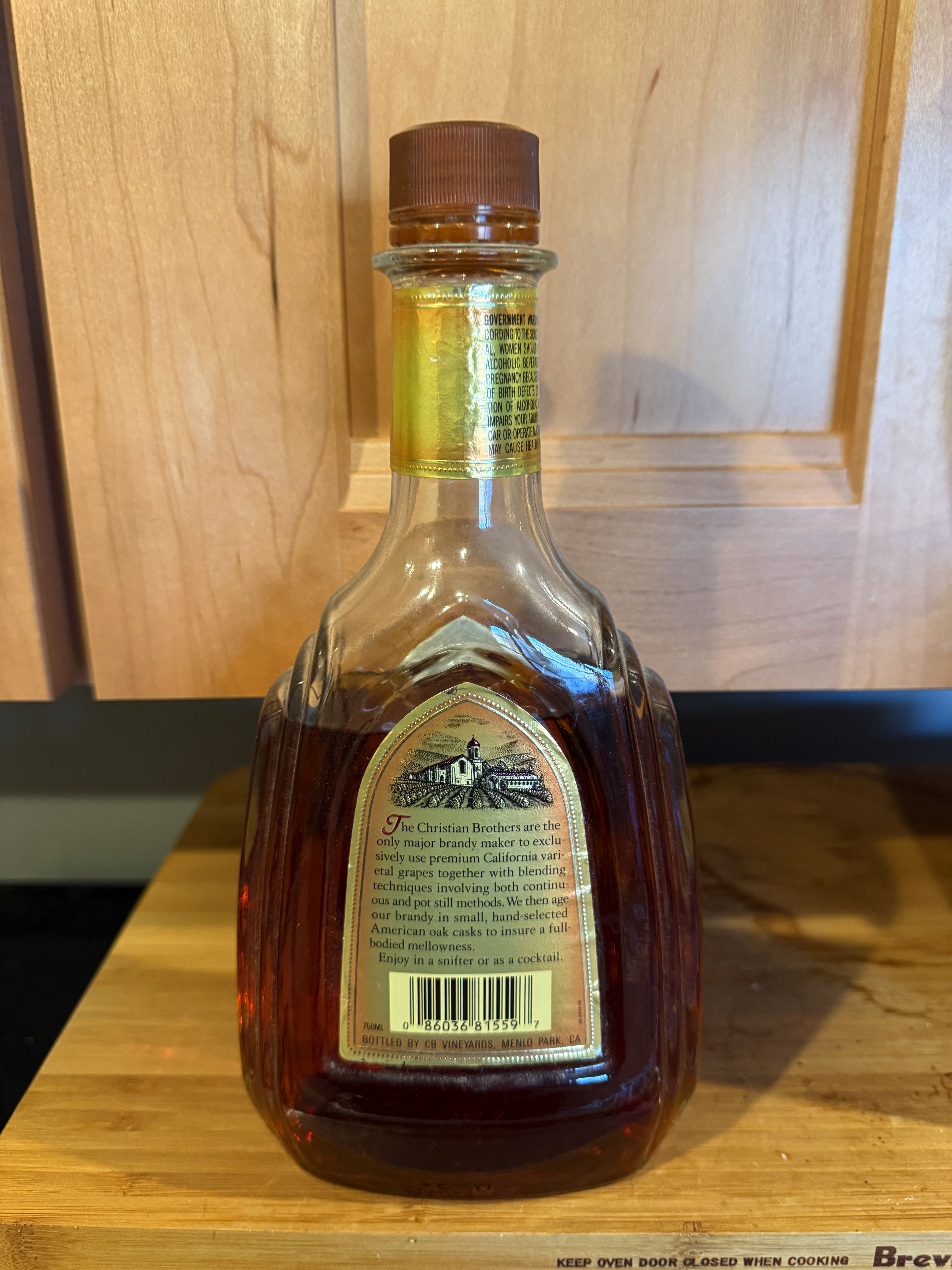 Christian Brothers Brandy - CB Vinyards (750mL) alcohol collectible [Barcode 086036815597] - Main Image 3