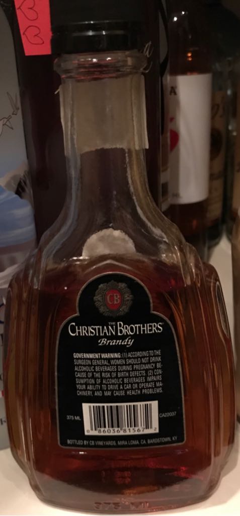 Christian Brothers Brandy - Christian Brothers (375 mL) alcohol collectible [Barcode 086036815672] - Main Image 2