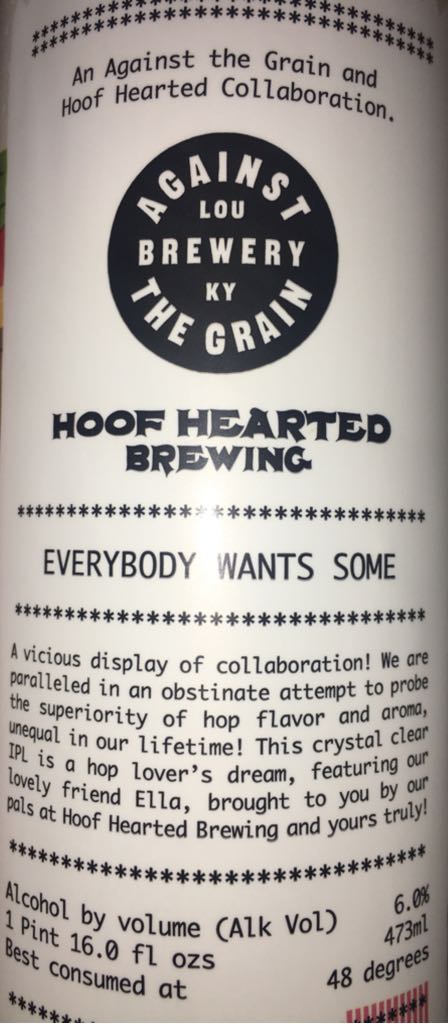 Clearly Everybody Wants Some  - Against The Grain Brewery (16 fl. oz.) alcohol collectible [Barcode 028672649433] - Main Image 2