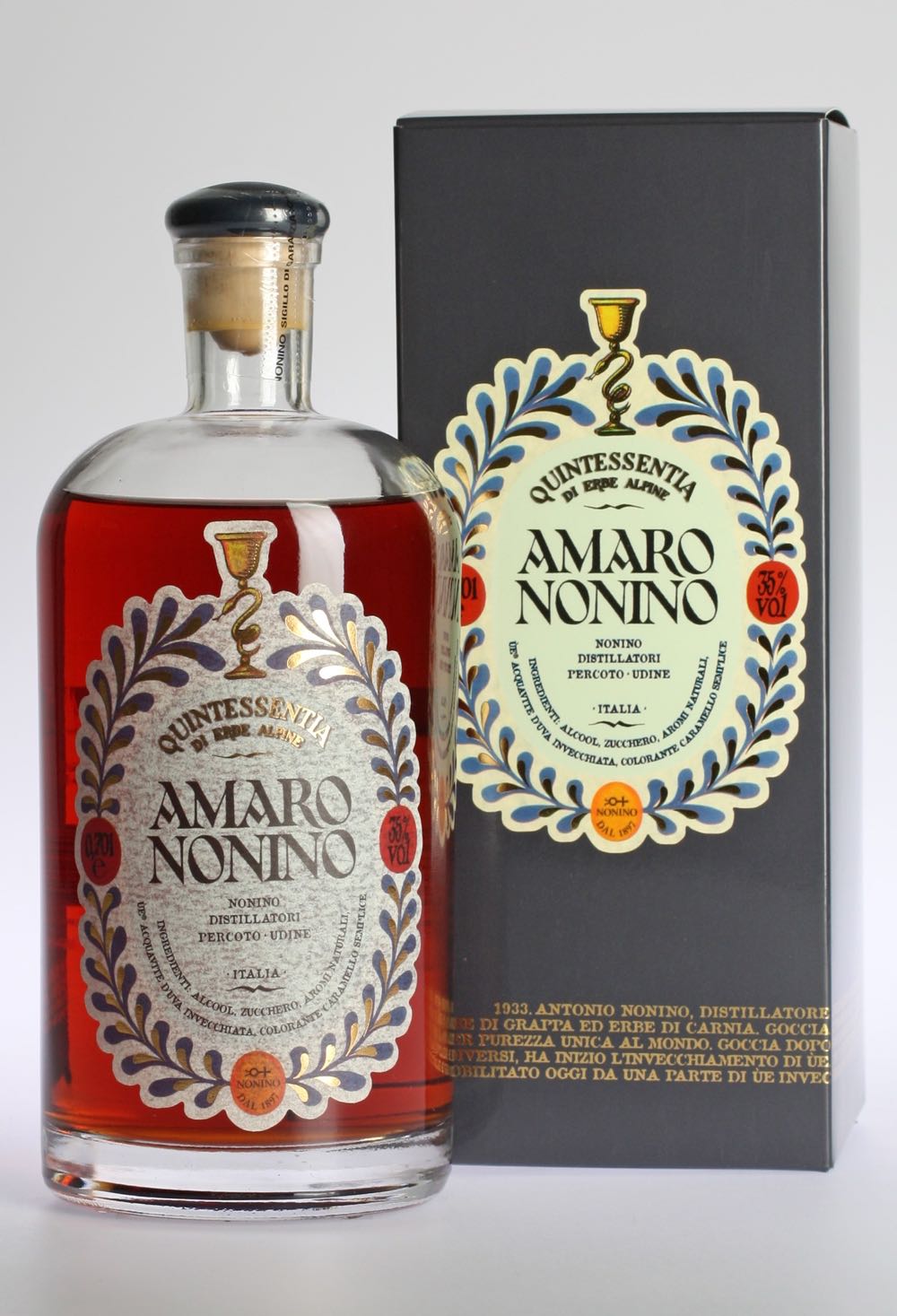 Amaro Nonino Quintessentia - Nonino Distillatori S.P.A. (750 mL) alcohol collectible [Barcode 086891054001] - Main Image 2