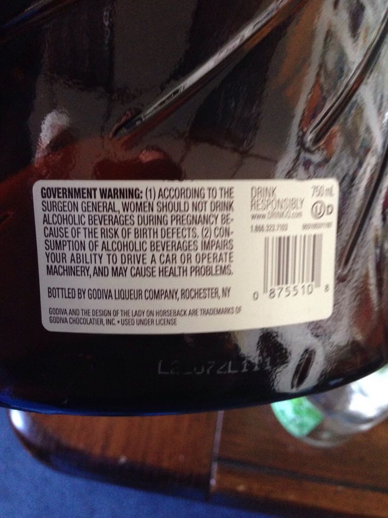 Godiva White Chocolate - Godiva Liqueur Co. (750 mL) alcohol collectible [Barcode 087000005518] - Main Image 2