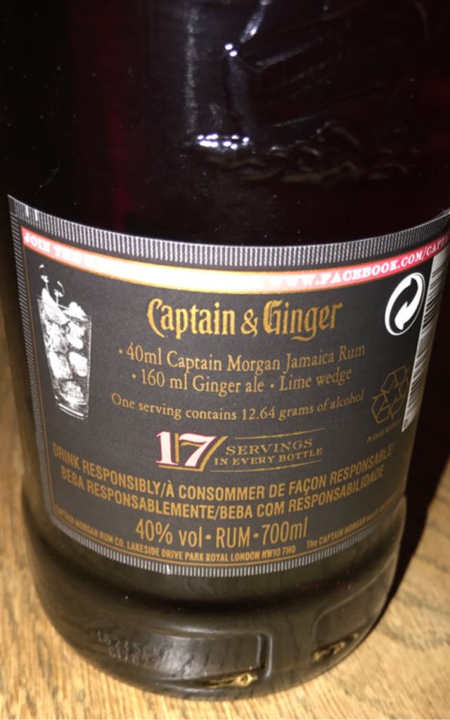 Captain Morgan  - Captain Morgan Rum Co. (700 mL) alcohol collectible [Barcode 087000652286] - Main Image 2