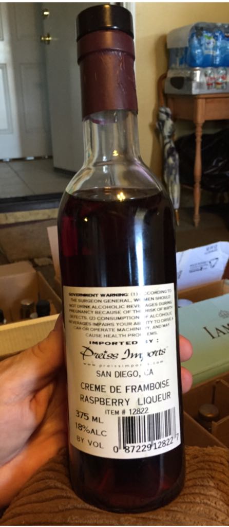 Maison Fondee Creme de Framboise - Edmond Briottet (375 mL) alcohol collectible [Barcode 087229128227] - Main Image 2