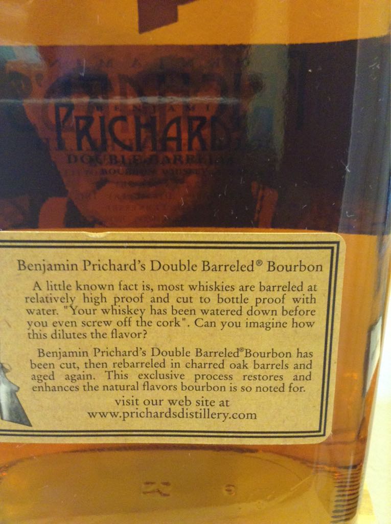 Benjamin Prichard’s Double Barreled - Prichard’s Distillery (750 mL) alcohol collectible [Barcode 034000005406] - Main Image 2