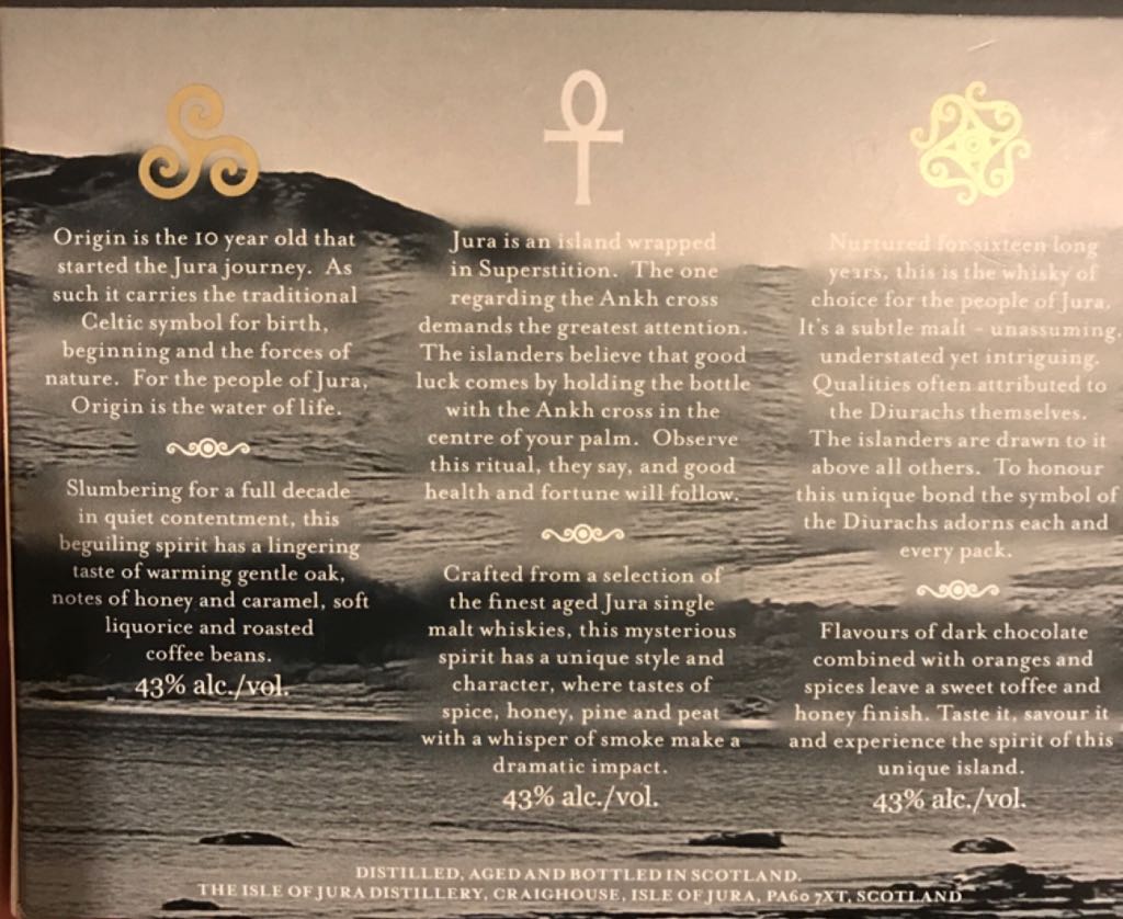 Jura The Collection - The Isle Of Jura Distillery (50 mL) alcohol collectible [Barcode 087647112754] - Main Image 2
