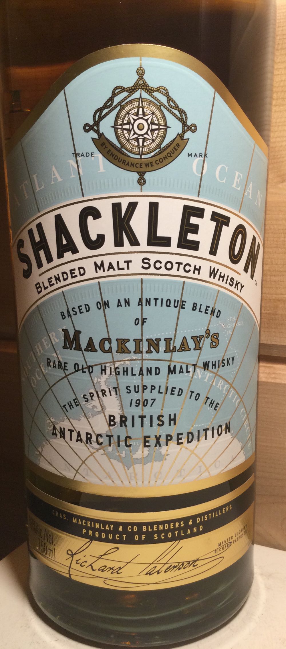 Shackleton Blended Malt - Charles Mackinlay & Co (750 mL) alcohol collectible [Barcode 087647113225] - Main Image 2