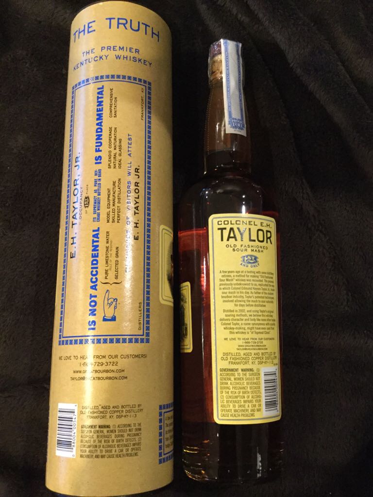 Colonel E. H. Taylor Old Fashioned Sour Mash - Old Fashioned Copper Distillery (750 mL) alcohol collectible [Barcode 088004005474] - Main Image 2