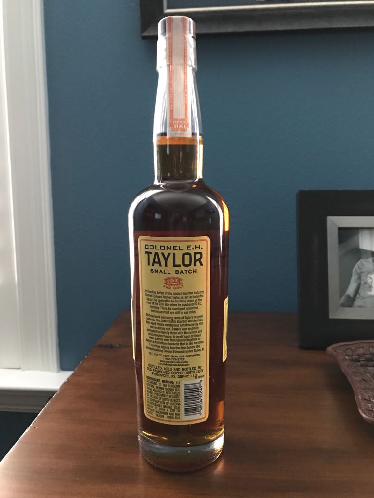 Colonel E.H. Taylor Small Batch - Old Fashioned Copper Distillery (750 mL) alcohol collectible [Barcode 088004005498] - Main Image 2