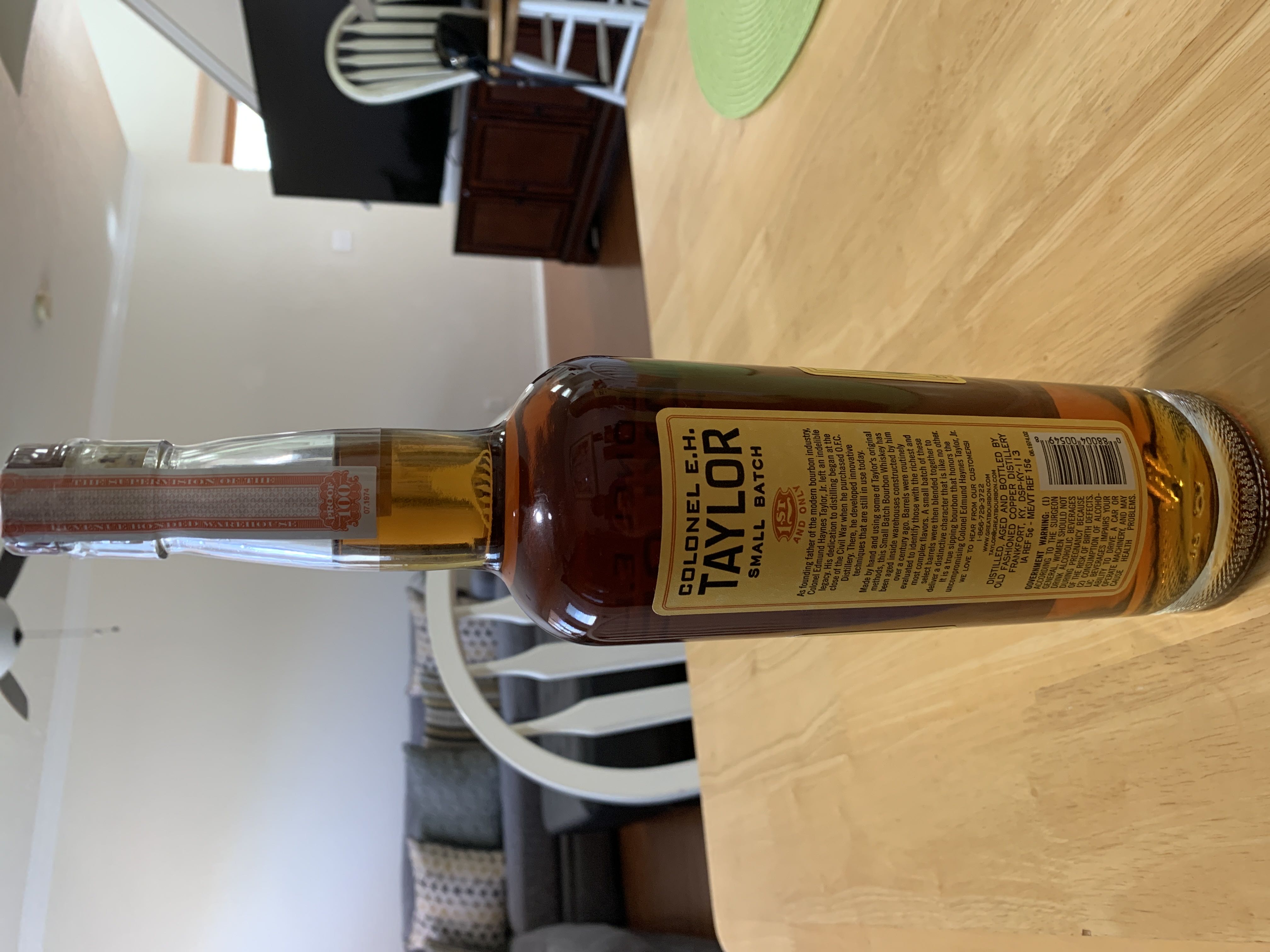 Colonel E.H. Taylor Small Batch - Old Fashioned Copper Distillery (750 mL) alcohol collectible [Barcode 088004005498] - Main Image 3