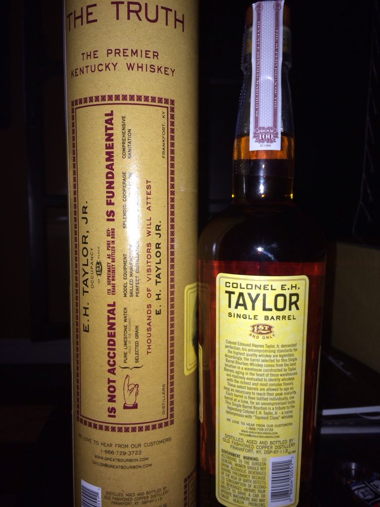 Colonel E.H. Taylor Single Barrel - Old Fashioned Copper Distillery (750mL) alcohol collectible [Barcode 088004005511] - Main Image 2