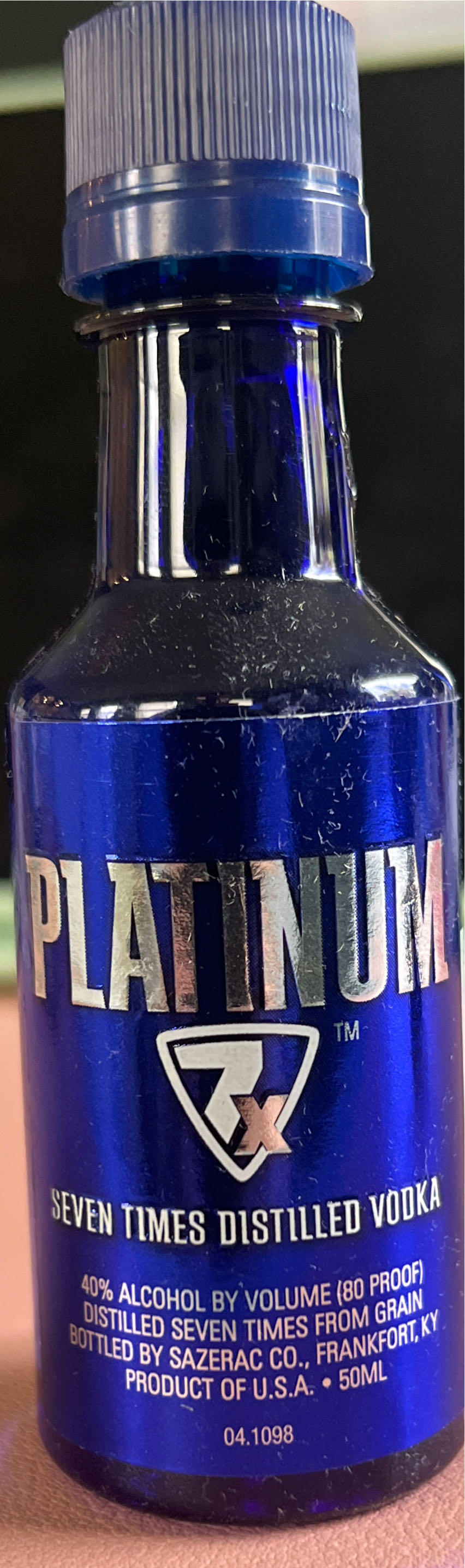 Platinum 7x Extra Smooth Vodka - Sazerac Co (100mL) alcohol collectible [Barcode 088004005696] - Main Image 2