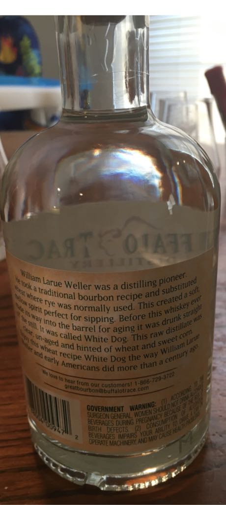 Buffalo Trace White Dog Wheated Mash - Buffalo Trace (375mL) alcohol collectible [Barcode 088004009472] - Main Image 2