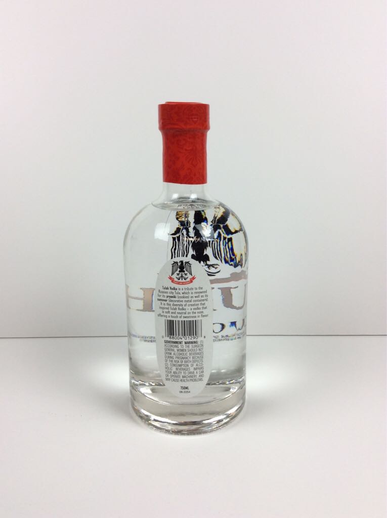 Tulah Vodka - Clear Spring Distilling Co. (750mL) alcohol collectible [Barcode 088004012908] - Main Image 2