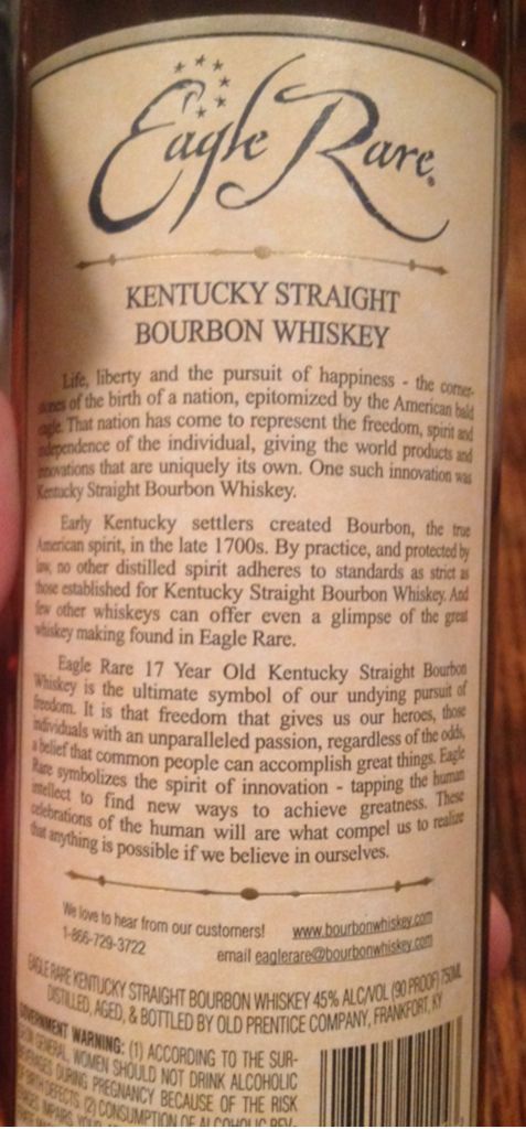 Eagle Rare 17 Yr - Buffalo Trace Distillery (750 mL) alcohol collectible [Barcode 088004021443] - Main Image 2