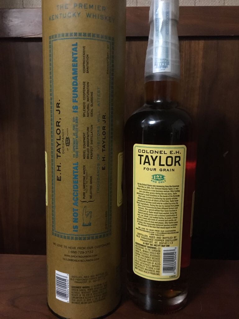 Colonel E. H. Taylor Four Grain 1st Release - Buffalo Trace Distillery (750 mL) alcohol collectible [Barcode 088004024543] - Main Image 2