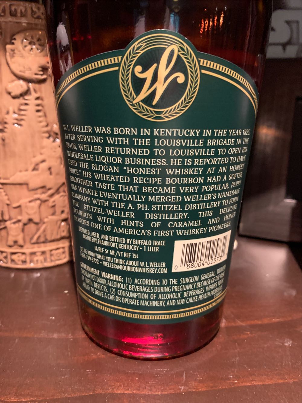 W. L. Weller Special Reserve 1993 - W. L. Weller and Sons (750 mL) alcohol collectible [Barcode 088004025731] - Main Image 2