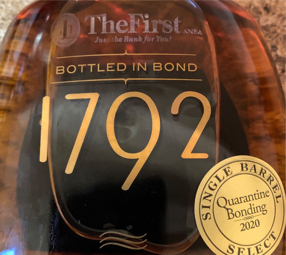 1792 Bottled In Bond - Barton 1792 Distillery (750 mL) alcohol collectible [Barcode 088004027971] - Main Image 3
