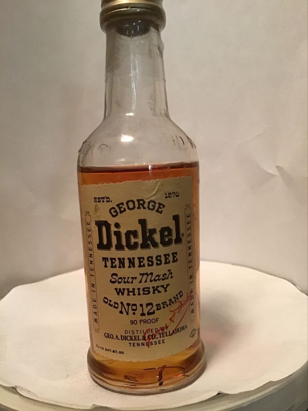 George Dickel & George Dickel No.12 & No.8 - George Dickel & Co. (50 mL) alcohol collectible [Barcode 088076006430] - Main Image 2