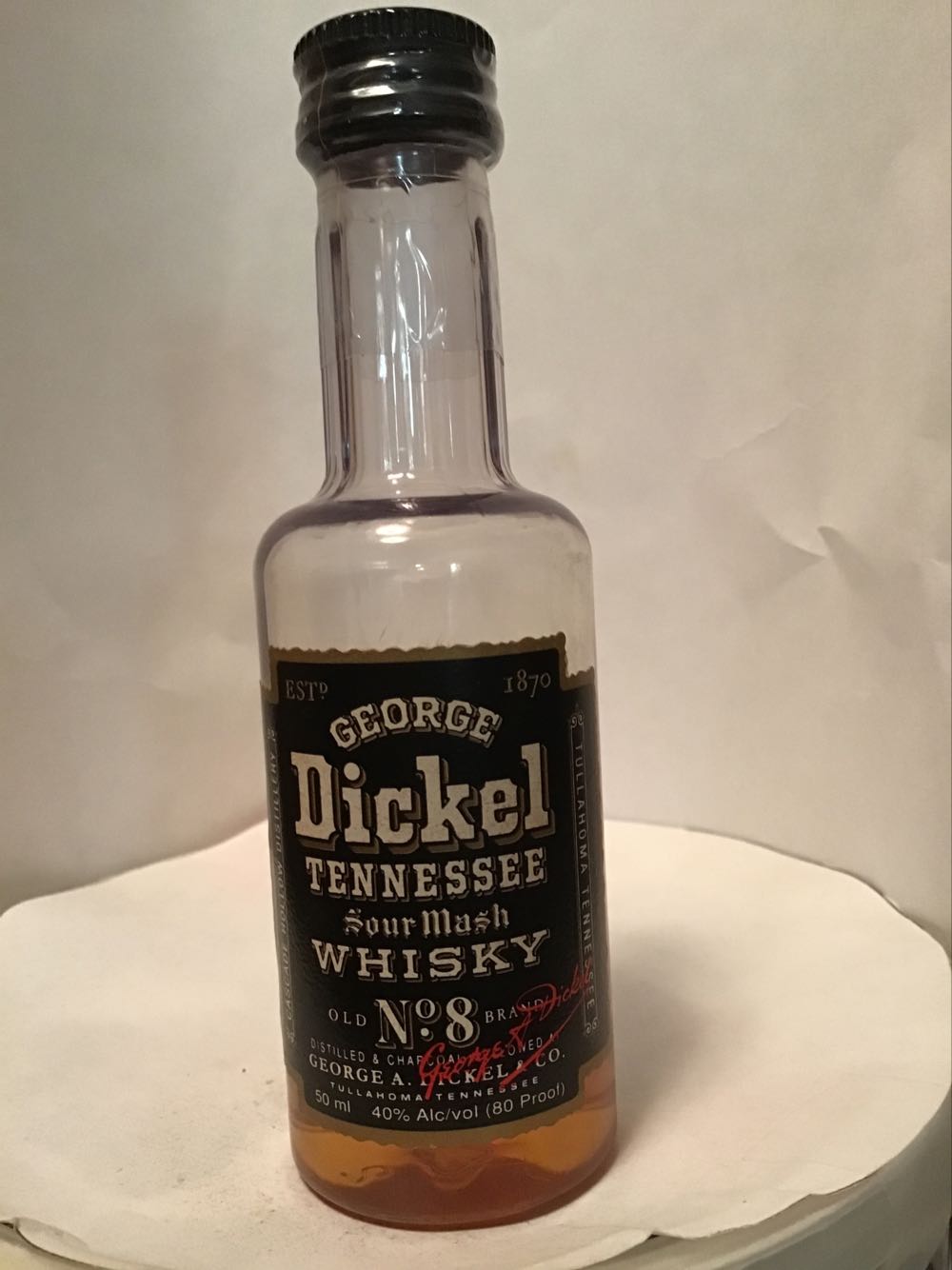 George Dickel & George Dickel No.12 & No.8 - George Dickel & Co. (50 mL) alcohol collectible [Barcode 088076006430] - Main Image 4
