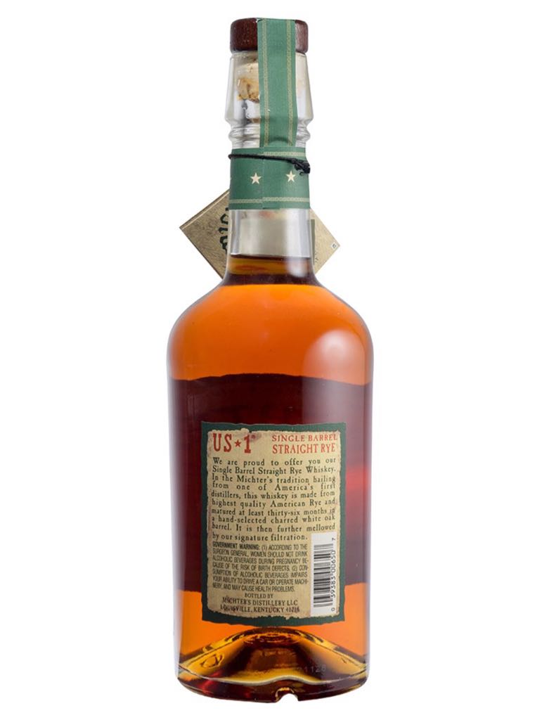 Michter’s Single Barrel Straight Rye - Michter’s Distillery (750 mL) alcohol collectible [Barcode 039383006507] - Main Image 2