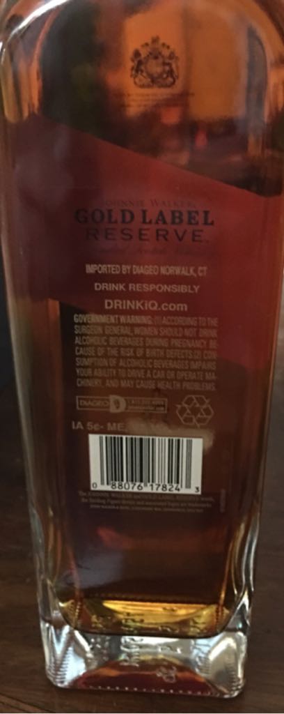 Johnnie Walker Gold Label Reserve - Johnnie Walker & Sons (750 mL) alcohol collectible [Barcode 088076178243] - Main Image 2