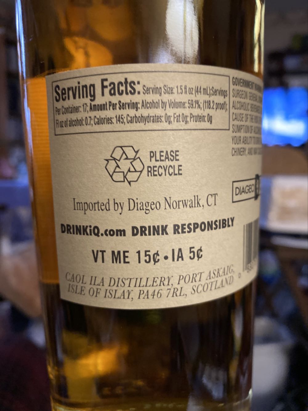 Caol Ila 15 Year - Caol Ila (750 mL) alcohol collectible [Barcode 088076179707] - Main Image 2