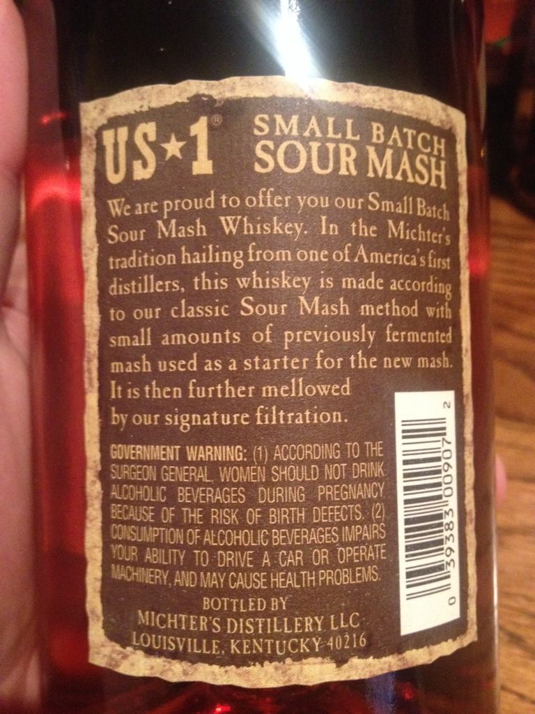Michter’s Sour Mash - Michter’s Distillery (750mL) alcohol collectible [Barcode 039383009072] - Main Image 2
