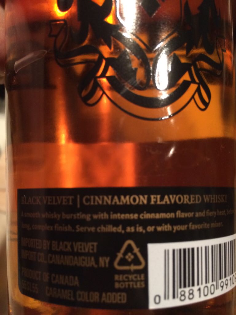 BV Cinnamon Rush - The Black Velvet Distilling Company (750 mL) alcohol collectible [Barcode 088100991091] - Main Image 2