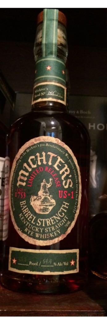 Michter’s LR Barrel Strength Rye - Michter’s Distillery, Louisville, KY (750 mL) alcohol collectible [Barcode 039383009942] - Main Image 1