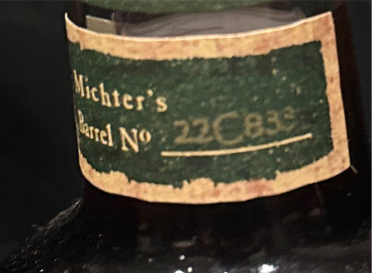 Michter’s LR Barrel Strength Rye - Michter’s Distillery, Louisville, KY (750 mL) alcohol collectible [Barcode 039383009942] - Main Image 3