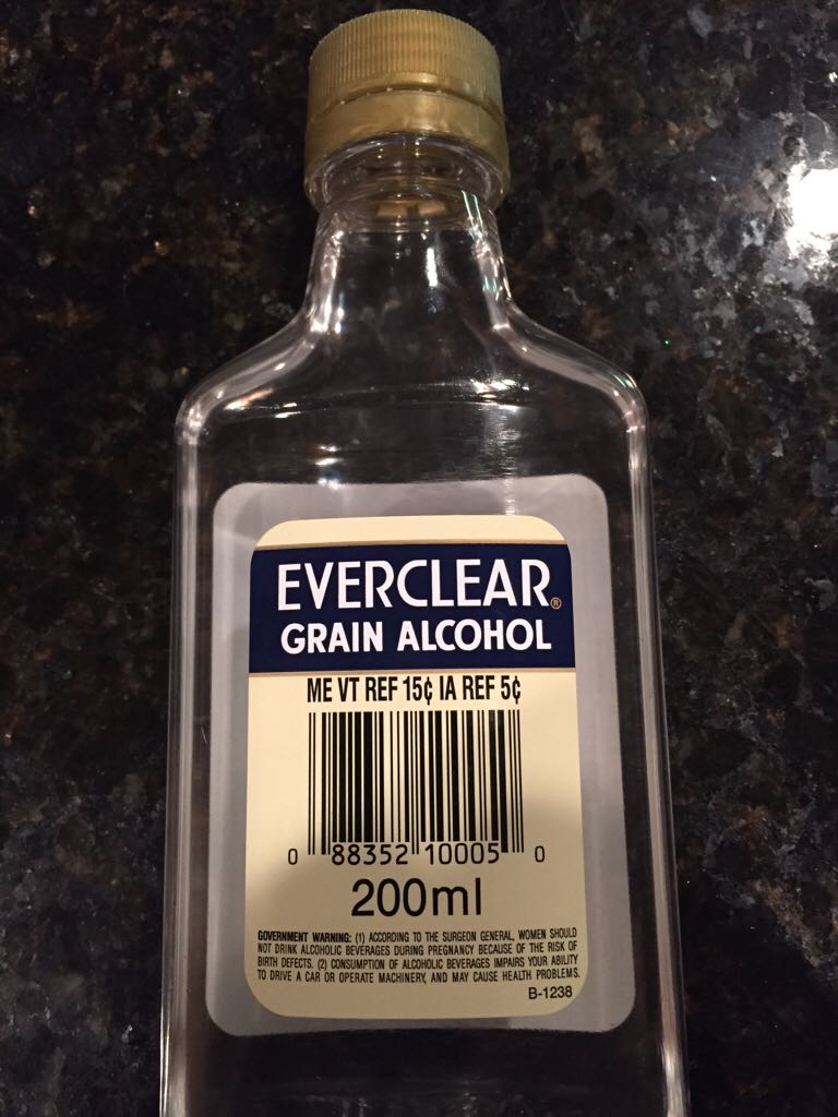 Everclear Grain Alcohol  - Luxco, Inc. (200 mL) alcohol collectible [Barcode 088352100050] - Main Image 2