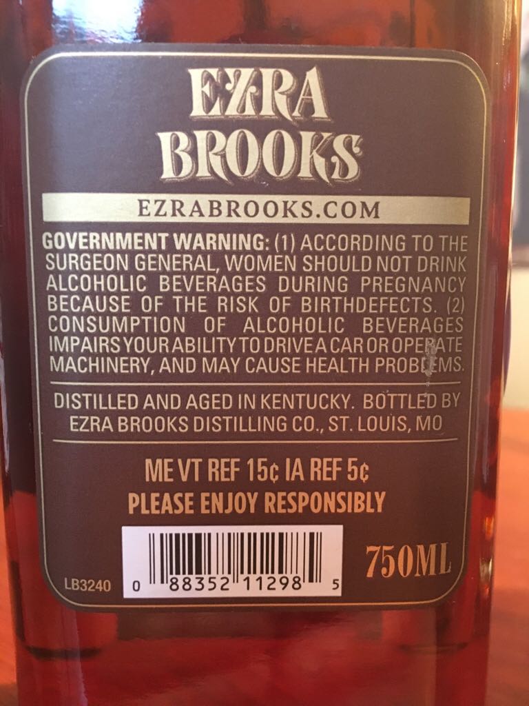 Old Ezra 7 Year 101 - Ezra Brooks Distilling (750mL) alcohol collectible [Barcode 088352112985] - Main Image 2