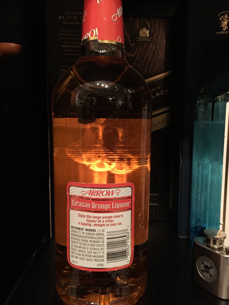 Curaçao, Orange liquor - Arrow Liquors Co. (1L) alcohol collectible [Barcode 088352118437] - Main Image 2