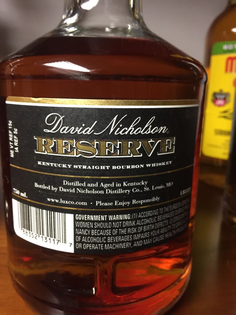 David Nicholson Reserve - Lux Row Distillers (750 mL) alcohol collectible [Barcode 088352131177] - Main Image 2