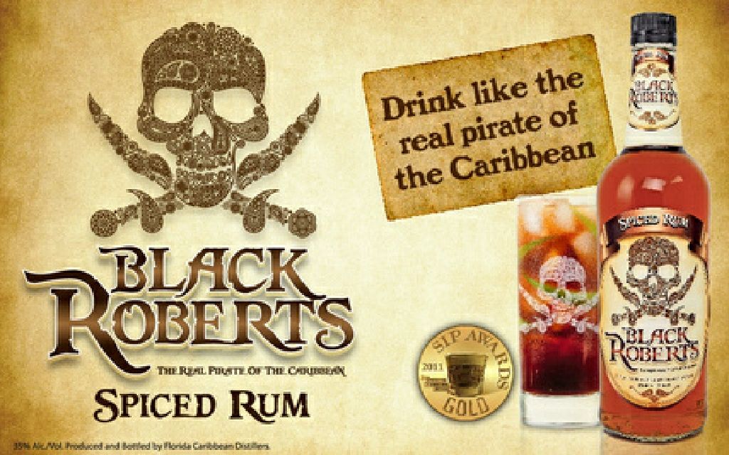 Black Roberts Spiced Rum - Caribbean Distillers (750 mL) alcohol collectible [Barcode 089016012252] - Main Image 2