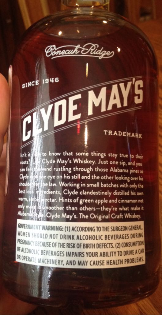 Clyde Mays Special Reserve 110 Proof - Conecuh Ridge Distillery (750 mL) alcohol collectible [Barcode 089016016632] - Main Image 2
